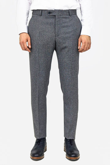 Anthracite Slim Fit Plain Dress Trousers – Wessi