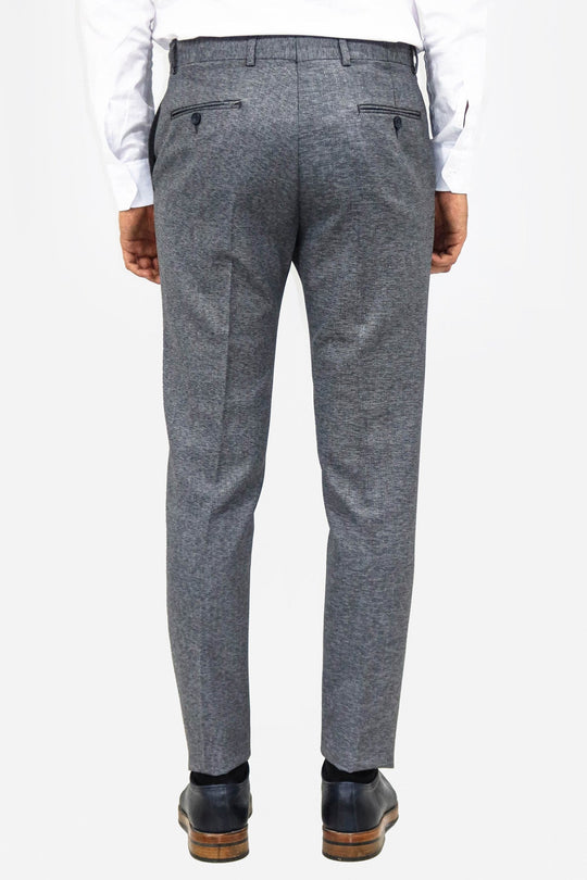 Anthracite Slim Fit Plain Dress Trousers – Wessi