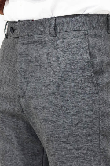 Anthracite Slim Fit Plain Dress Trousers – Wessi