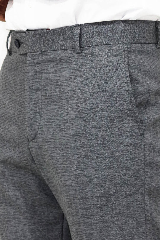 Anthracite Slim Fit Plain Dress Trousers – Wessi