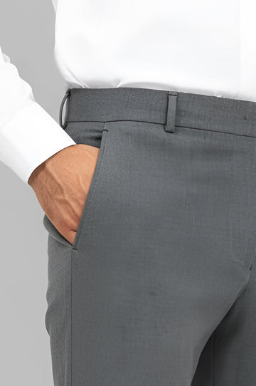 Plain Grey Men Dress Pants - Wessi