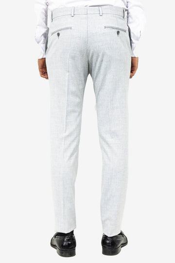 Light Grey Slim Fit Plain Trousers – Wessi