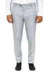 Grey Slim Fit Textured Two-Pocket Trousers – Wessi