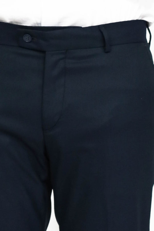 Oil Green Slim Fit Textured Two-Pocket Trousers – Wessi