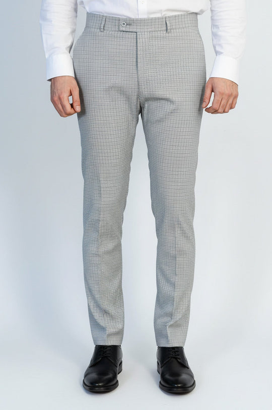 Black Slim Fit Checked Trousers – Wessi