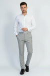 Black Slim Fit Checked Trousers – Wessi