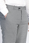 Black Slim Fit Houndstooth Trousers – Wessi