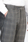 Anthracite Slim Fit Checked Trousers – Wessi