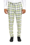 Grey Slim Fit Checked Trousers – Wessi