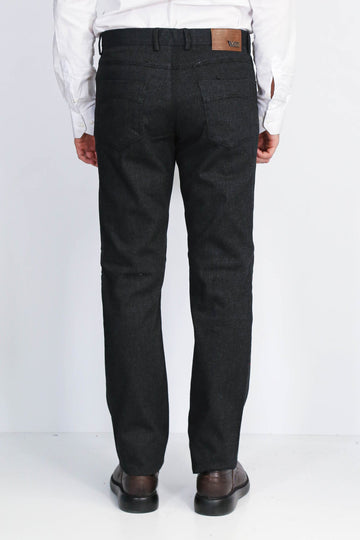 Black Slim Fit Plain Cotton Trousers – Wessi