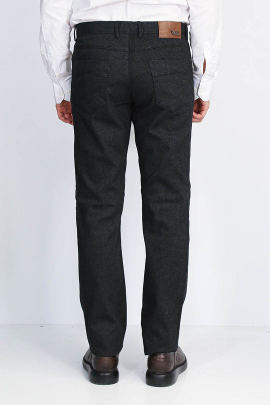 Black Slim Fit Plain Cotton Trousers – Wessi