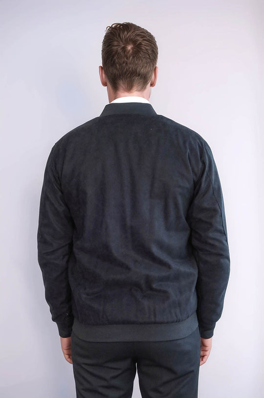 Black Slim Fit Zip Pocket Bomber Jacket – Wessi