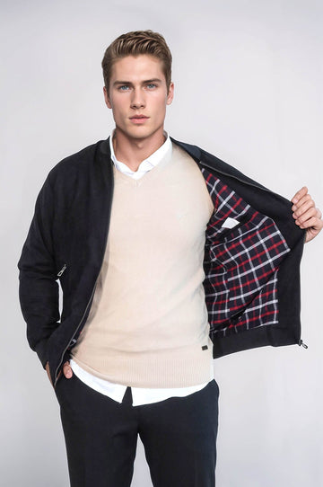 Black Slim Fit Zip Pocket Bomber Jacket – Wessi
