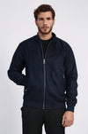 Navy Blue Slim Fit Zip Pocket Bomber Jacket – Wessi