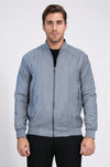 Grey Slim Fit Zip Pocket Bomber Jacket – Wessi