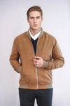 Tan Slim Fit Zip Pocket Bomber Jacket – Wessi