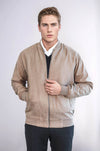 Cream Slim Fit Zip Pocket Bomber Jacket – Wessi