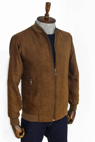 Beige Slim Fit Zip Pocket Bomber Jacket – Wessi