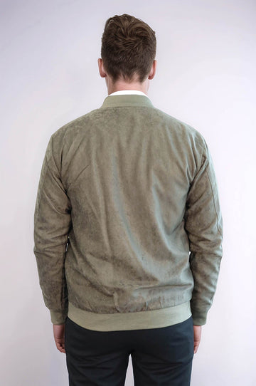 Light Green Slim Fit Zip Pocket Bomber Jacket – Wessi