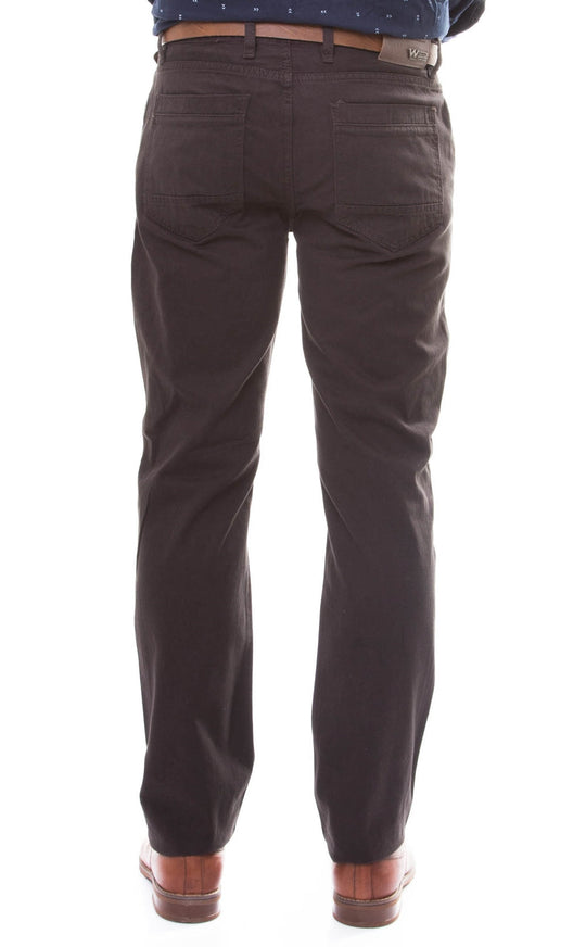 Brown Slim Fit Five-Pocket Cotton Trousers – Wessi