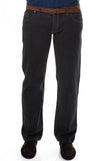 Anthracite Slim Fit Plain Washed Straight Cut Trousers – Wessi