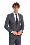 Men's Grey 2-Button 2-Piece Slim Fit Suit