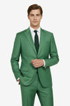 Men's Emerald Green Single-Button 2-Piece Slim Fit Suit