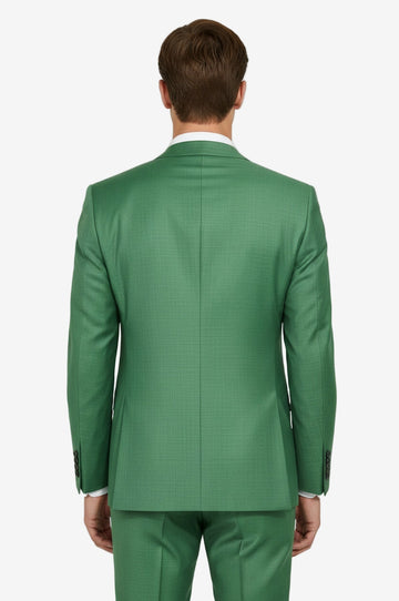 Men's Emerald Green Single-Button 2-Piece Slim Fit Suit