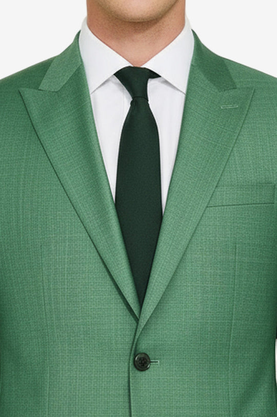 Men's Emerald Green Single-Button 2-Piece Slim Fit Suit