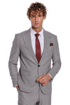 Men's Grey Micro-Patterned 2-Piece Slim Fit Suit