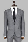 Men's Grey Houndstooth 2-Piece Slim Fit Suit