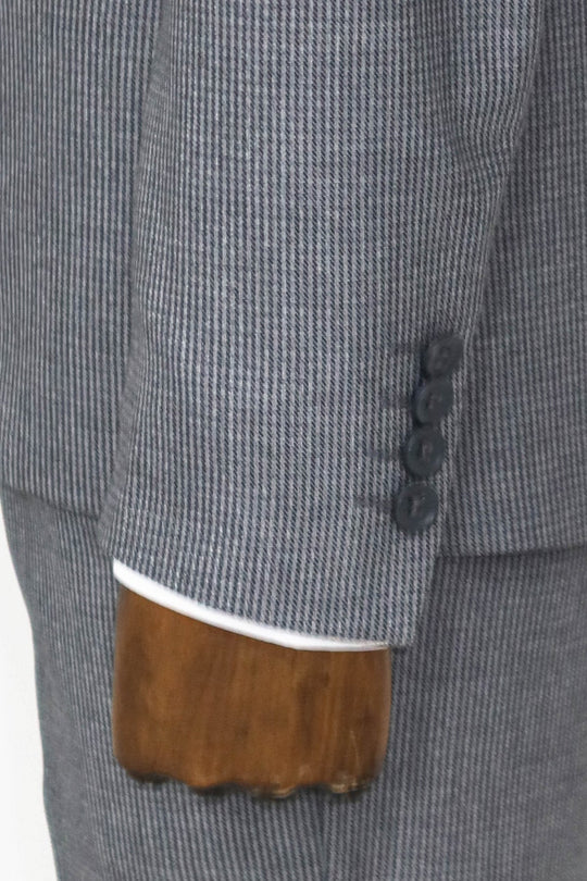Men's Grey Houndstooth 2-Piece Slim Fit Suit
