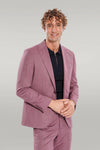 Men's Mauve Textured Slim Fit 2-Piece Suit