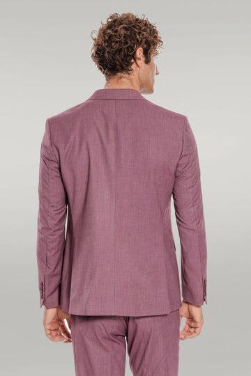 Men's Mauve Textured Slim Fit 2-Piece Suit