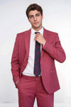 Men's Magenta Pink Slim Fit 2-Piece Suit