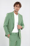 Men's Sage Green Textured Slim Fit 2-Piece Suit