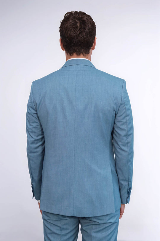 Men's Oil Green Textured Slim Fit 2-Piece Suit