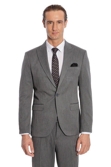 Men's Dark Grey Slim Fit 2-Piece Suit