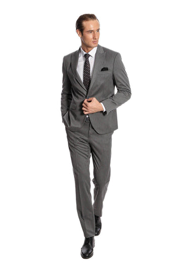 Men's Dark Grey Slim Fit 2-Piece Suit