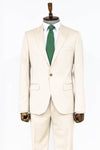 Men's Cream 2-Piece Slim Fit Suit