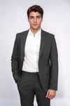Men's Black Single-Button 2-Piece Slim Fit Suit