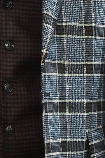 Men's Anthracite Windowpane Check 3-Piece Combination Suit