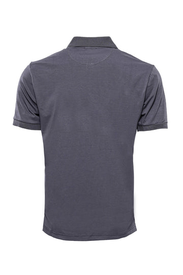 Slim Fit Grey Polo Collar T-Shirt — Wessi