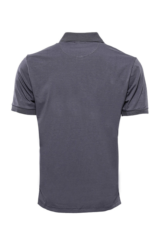 Slim Fit Grey Polo Collar T-Shirt — Wessi