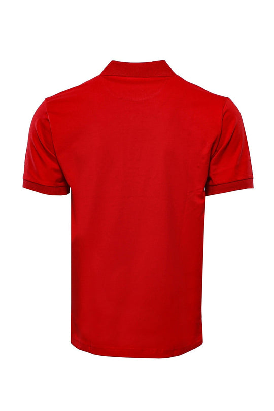 Men's Red Slim Fit Polo Collar T-Shirt | Wessi