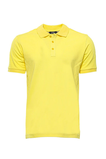 Slim Fit Yellow Oxford Polo Collar T-Shirt — Wessi