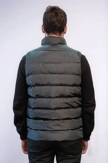 Black Slim Fit Quilted Zip Pocket Gilet – Wessi