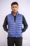 Indigo Blue Slim Fit Reversible Quilted Standing Collar Vest – Wessi