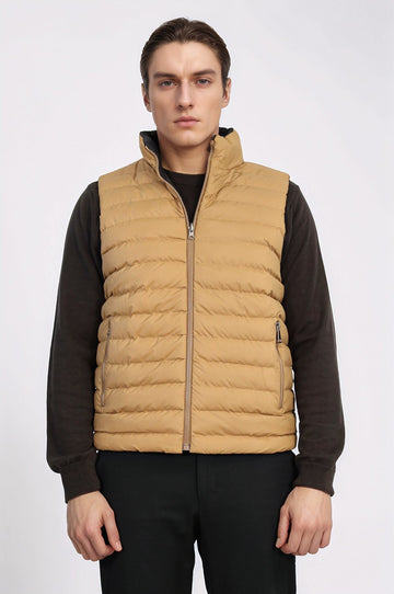 Yellow Reversible Slim Fit Quilted Gilet – Wessi
