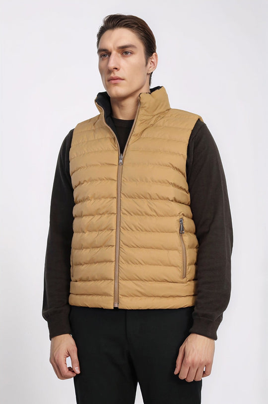 Yellow Reversible Slim Fit Quilted Gilet – Wessi